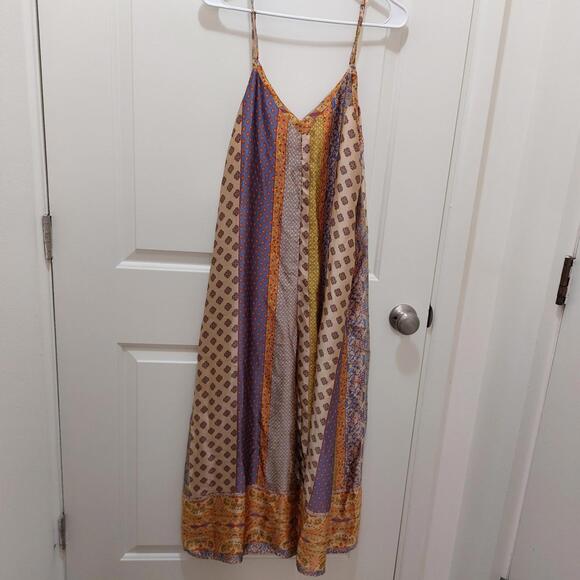 Dress Forum Women's Jumpsuit Size Medium Printed Sleeveless V Neck Wide Leg - Picture 2 of 5